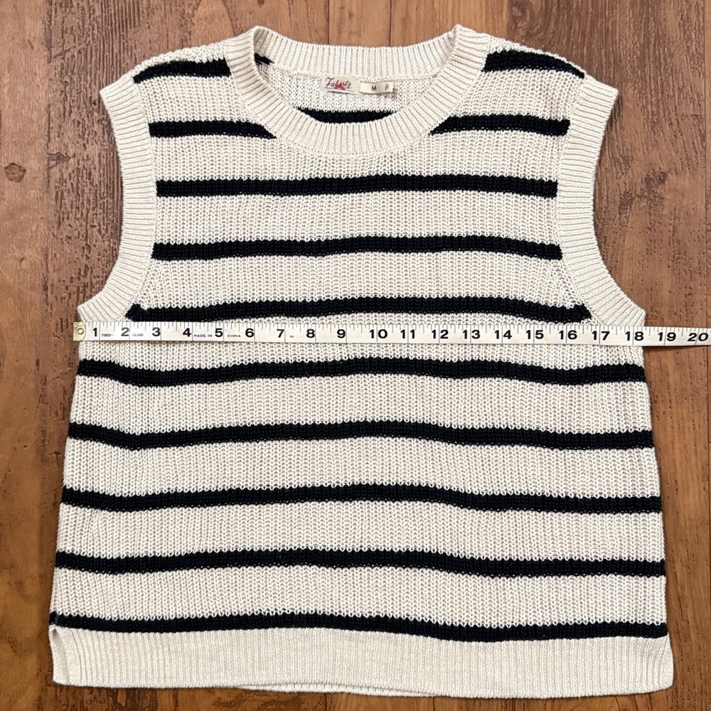 Faherty Brand Miramar Linen Muscle Sweater Tank Sz M - Picture 5 of 7